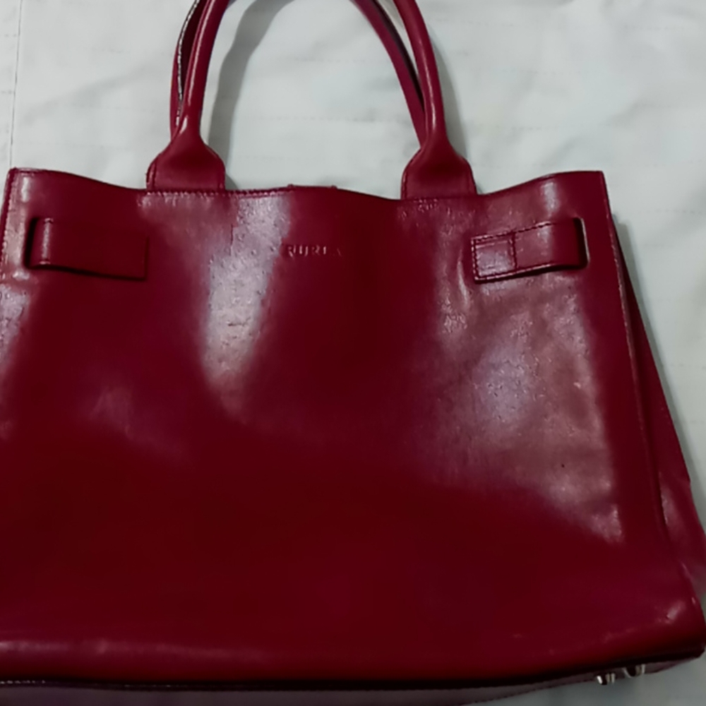 Furla burgundy purse with cover